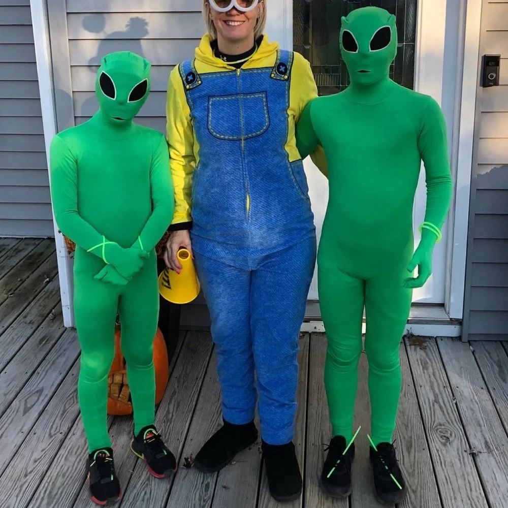 Kids Alien Green Skin Suit - Picture 2 of 6